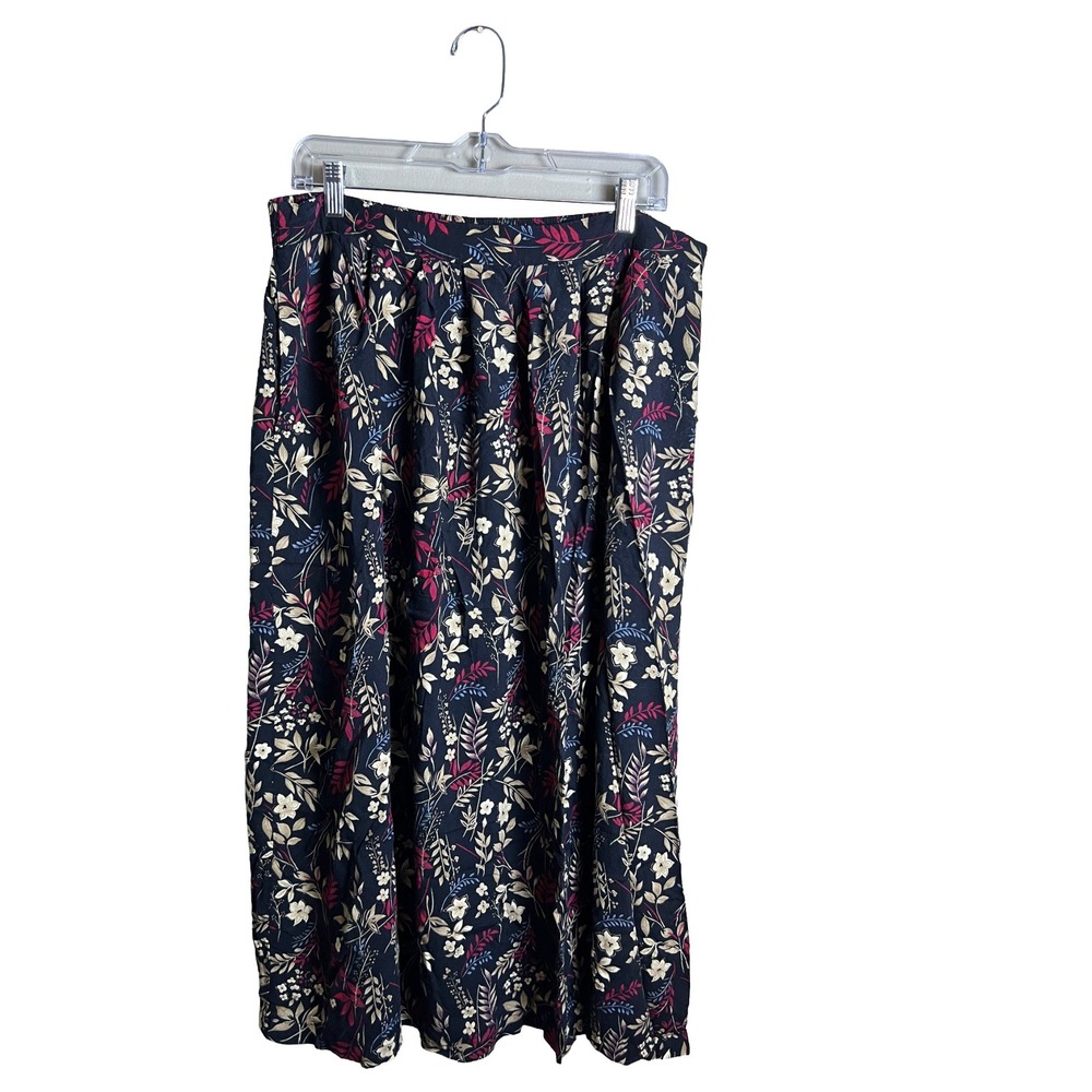 Sag Harbor Skirt Vintage 90s Women Extra Large Floral Whimsigoth Boho Elastic